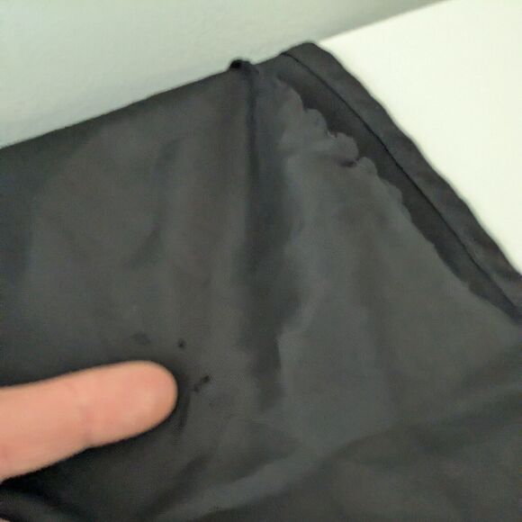 Cache Prom Dress Maxi Gown 12 Black Satin Glam Vintage 90s Y2K Cowl Fairy Goth - Picture 9 of 10